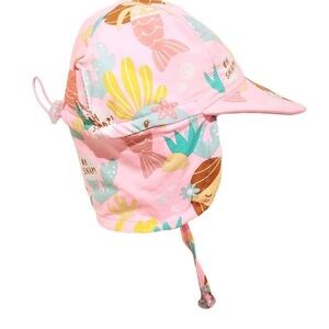 Mermaid Print Pink Sun Hat